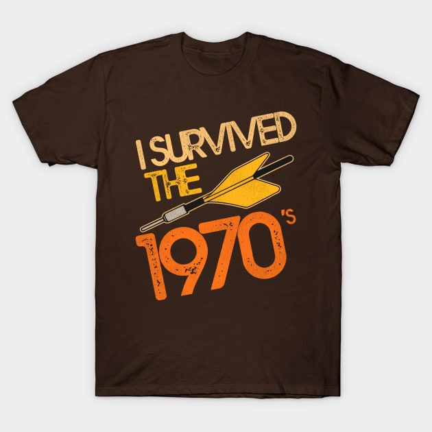 I Survived the 70s / Jarts Missile Game T-Shirt by darklordpug